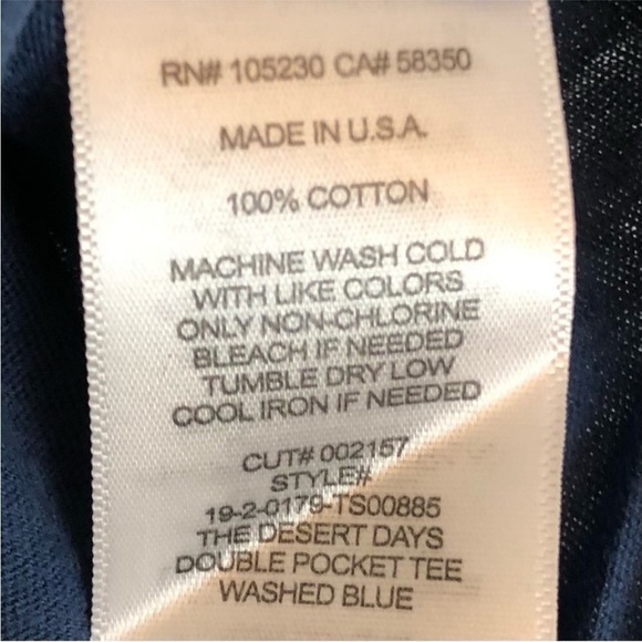 Current/Elliott The Desert Days Double Pocket Tee Blue - Picture 8 of 10